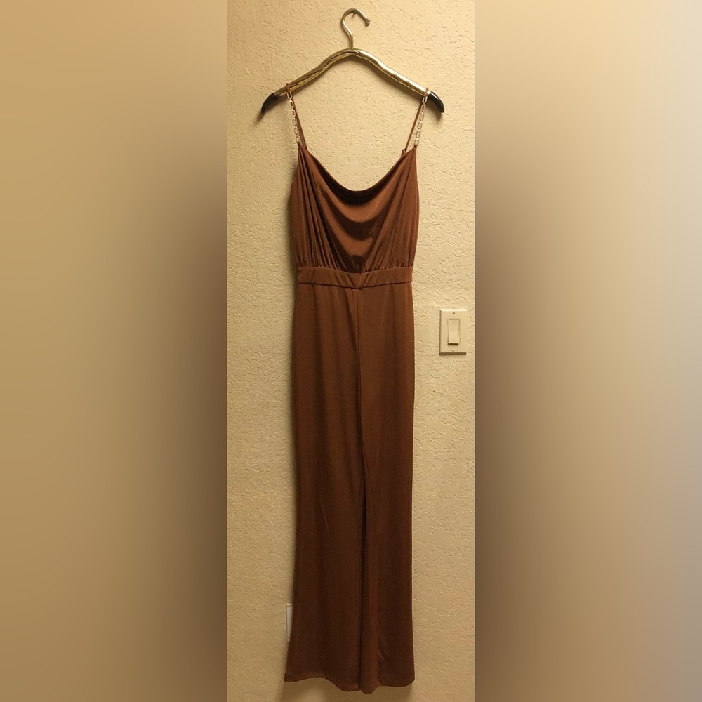 NWT Jason Wu Cowl Neck Brown Emmett Jumpsuit Sz. XS - Picture 8 of 9